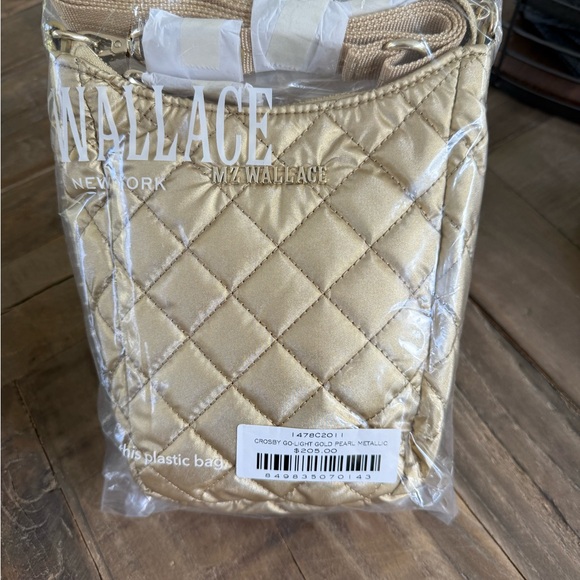 MZ Wallace Handbags - NWT MZ Wallace light gold pearl metallic Crosby Go